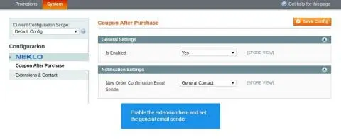 Find the main settings of Discount After Purchase