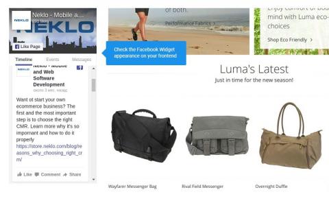 widget appearance on website frontend Check your widget appearance on website frontend