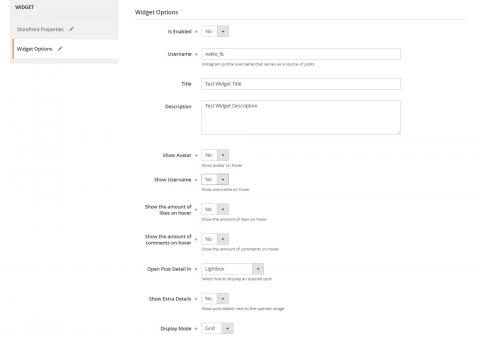 Configure Flexible Widget Settings