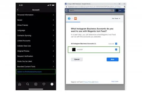 Connect your Instagram Business Account with Facebook Page Prepare your Instagram Business Account and Facebook Page