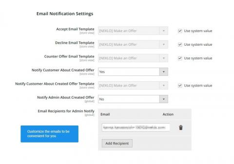 Accept and decline offers with a discount of your choice