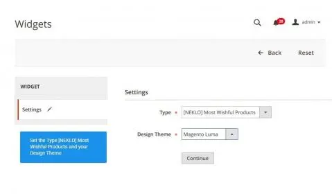 Set the necessary configurations when adding a widget