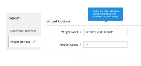 Configure the set widget