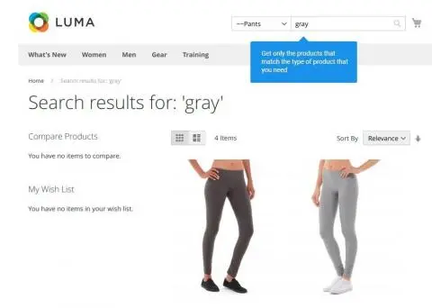 Make your category tree obvious specified search reqest
