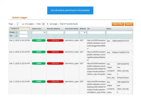 action logger in security suite