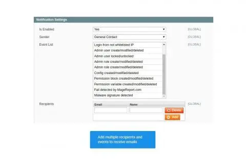 notification settings in security suite