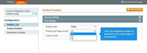 Separate your product range Separate your product range in equal parts by pages