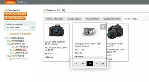 Switch position for product Switch position for any product