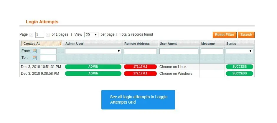 login attempts in security suite