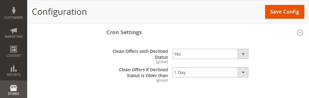 make an offer cron settings