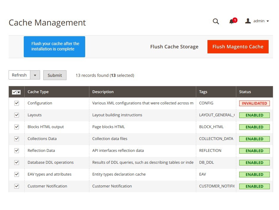 cache management in pinterest extension